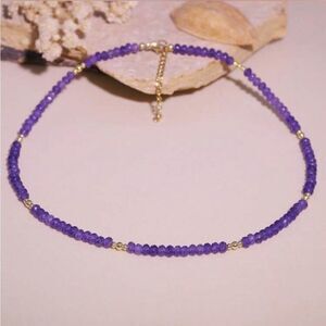 Purple Beaded Necklace #1798